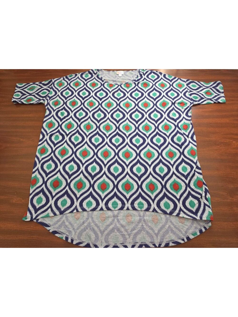 LuLaRoe Liv Boho Ikat Tribal Print Short Sleeve Tunic XL Casual Chic Eclectic